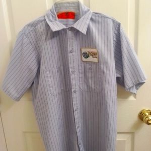 Cerveza Pacifico Clara "La Surfeza" Button Down Collard Shirt by RedKap NWOT